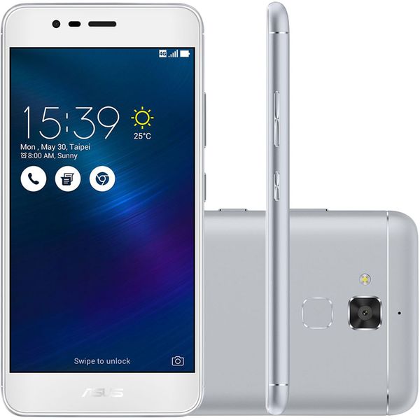 Celular Smartphone Asus Zenfone 3 Max Zc520tl 16gb Prata - Dual Chip